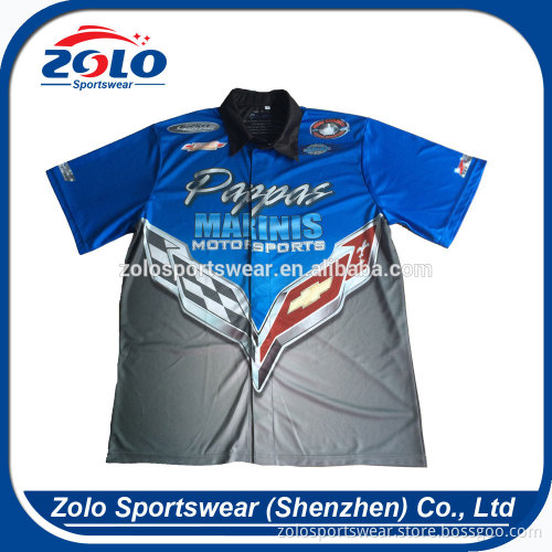 Unique Design Cool Dry Women's Full Button Sublimation Custom Racing Apparel